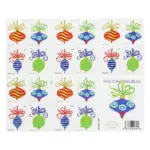 2011 First-Class Forever Stamp - Holiday Baubles: Green and Red Wavy Line Ornament (Ashton Potter)